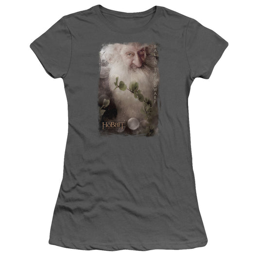 The Hobbit Balin Junior Sheer Cap Sleeve Womens T Shirt Charcoal