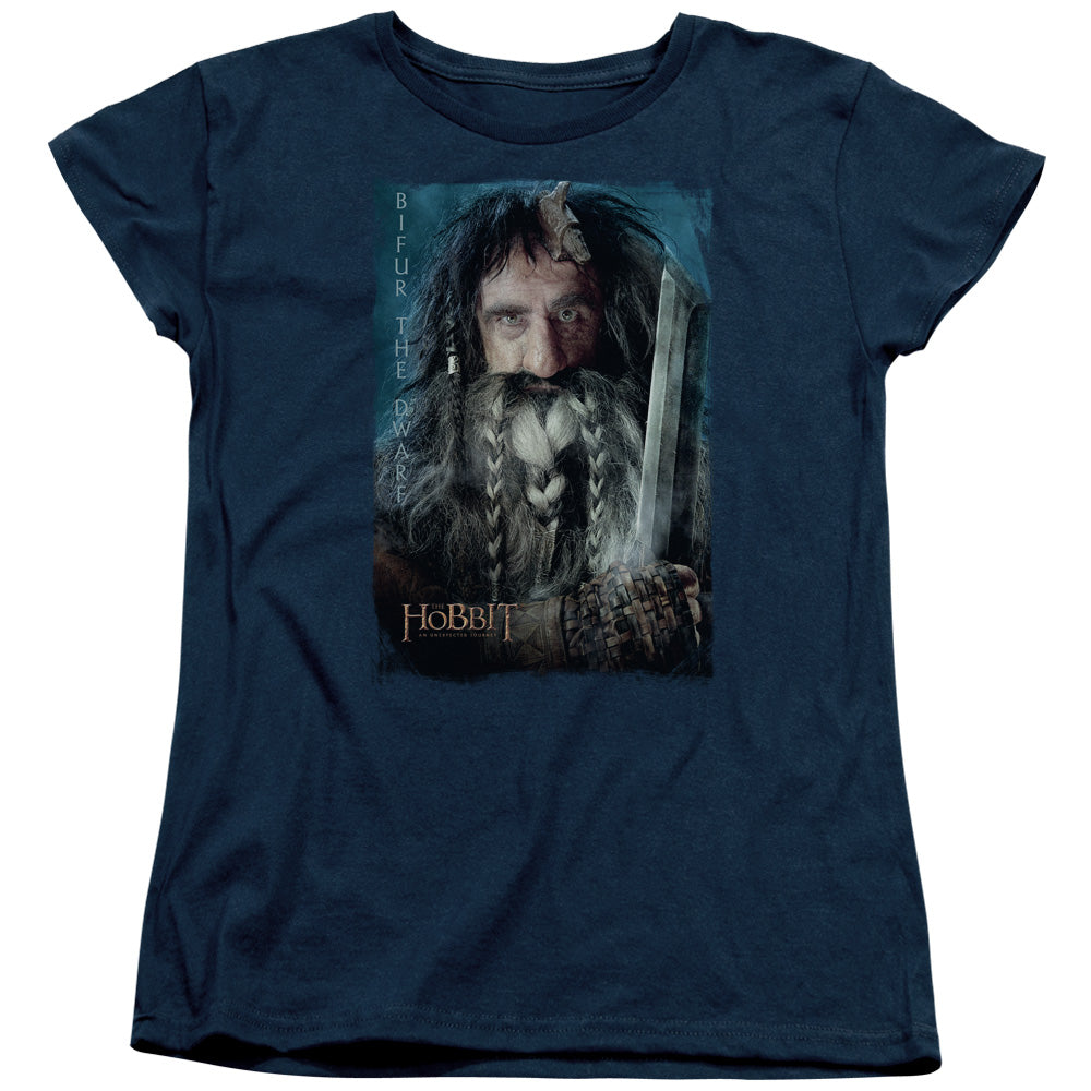 The Hobbit Bifur Womens T Shirt Navy Blue