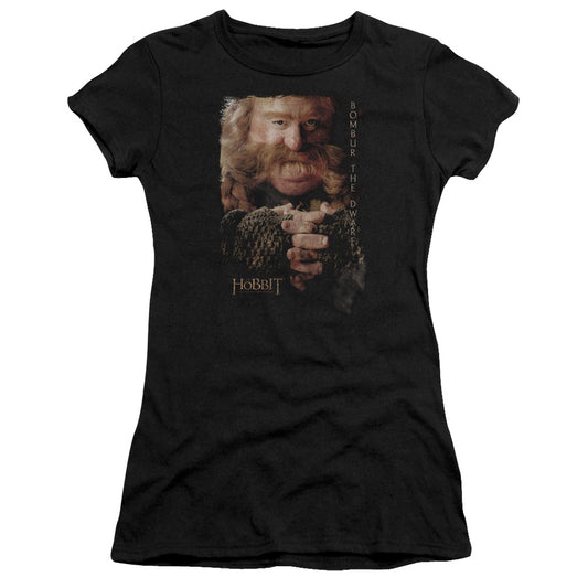 The Hobbit Bombur Junior Sheer Cap Sleeve Womens T Shirt Black