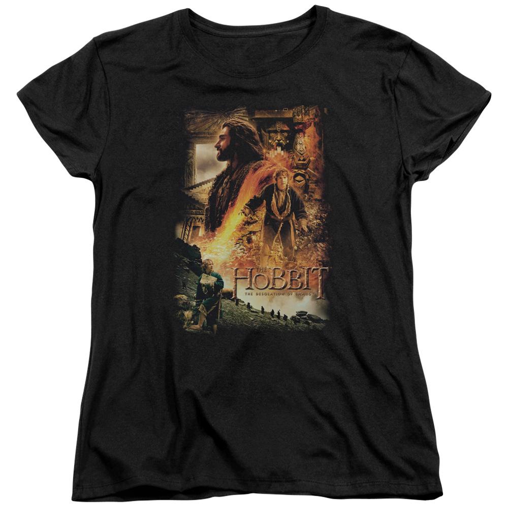 The Hobbit Golden Chamber Womens T Shirt Black