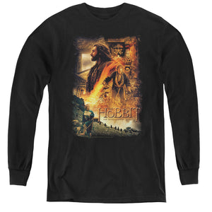 The Hobbit Golden Chamber Long Sleeve Kids Youth T Shirt Black