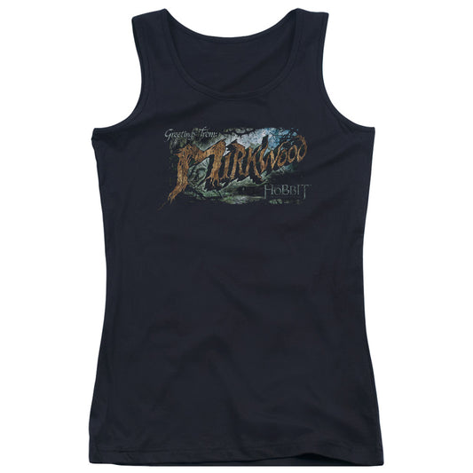 The Hobbit Greetings From Mirkwood Womens Tank Top Shirt Black