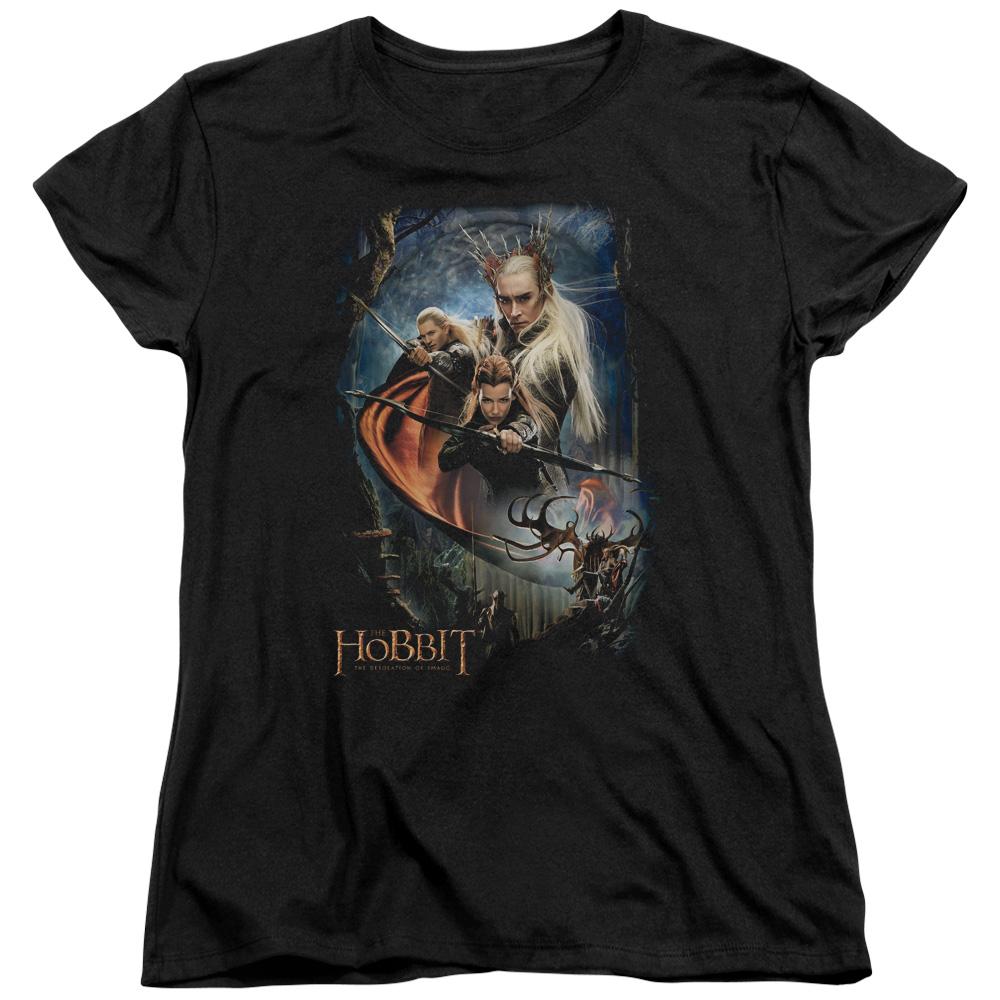 The Hobbit Thranduils Realm Womens T Shirt Black