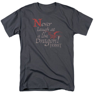 The Hobbit Never Laugh Mens T Shirt Charcoal