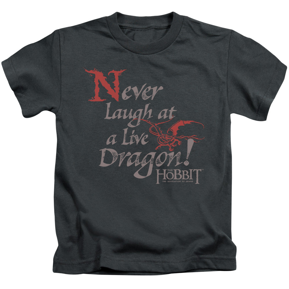 The Hobbit Never Laugh Juvenile Kids Youth T Shirt Charcoal