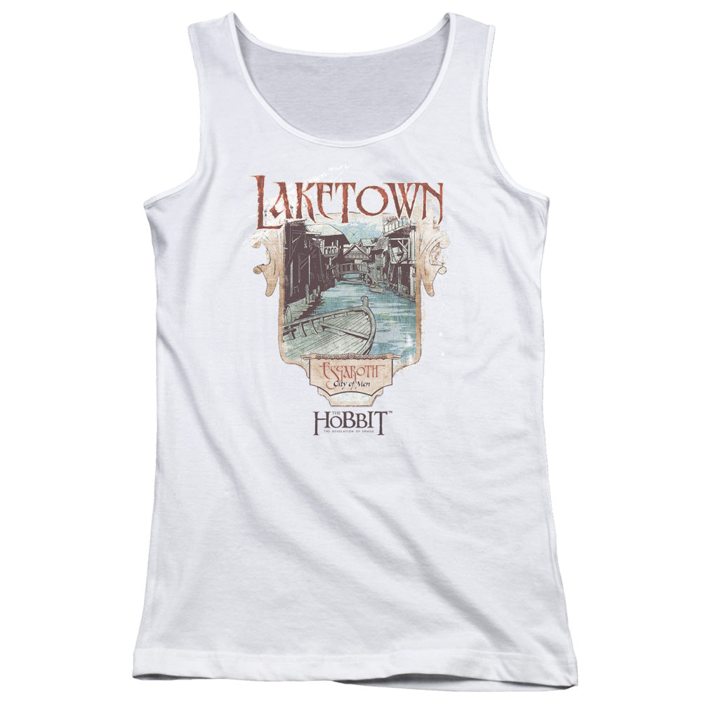 The Hobbit Laketown Womens Tank Top Shirt White