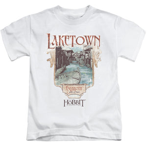 The Hobbit Laketown Juvenile Kids Youth T Shirt White