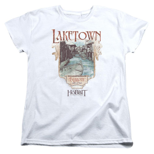 The Hobbit Laketown Womens T Shirt White