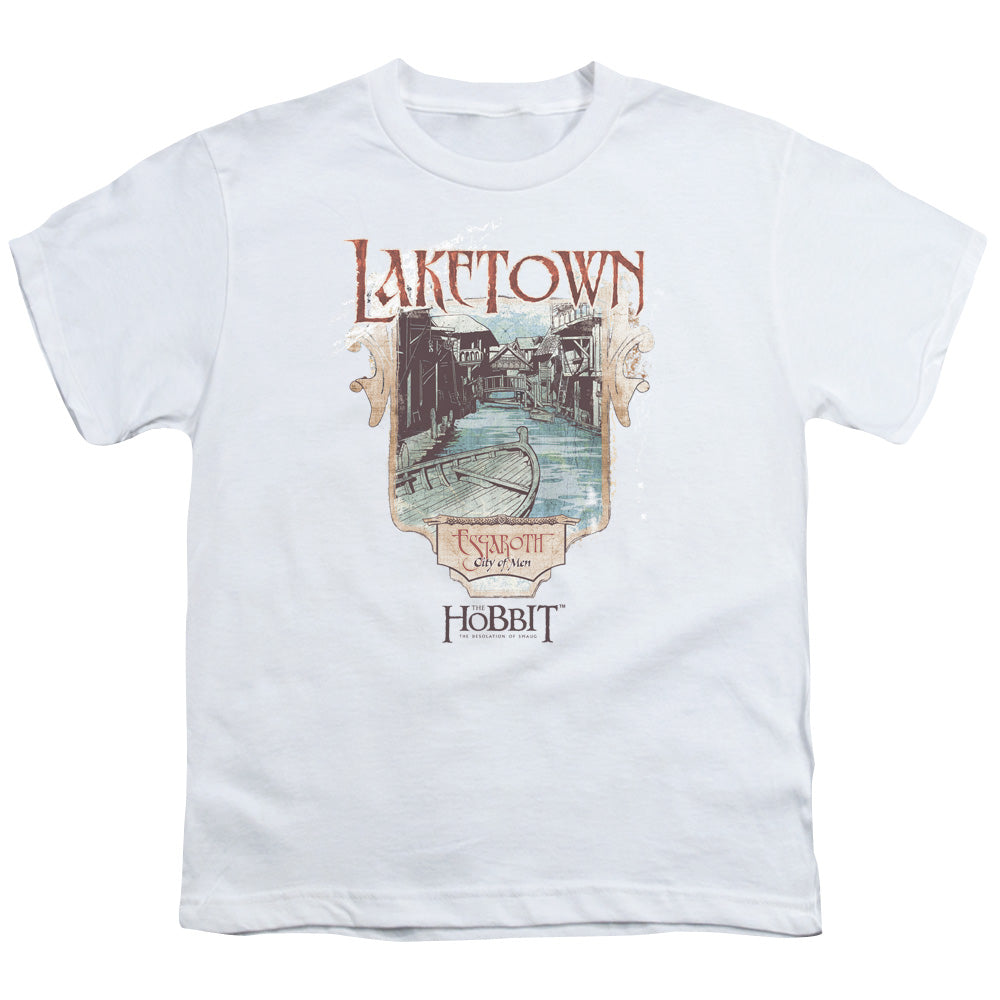 The Hobbit Laketown Kids Youth T Shirt White