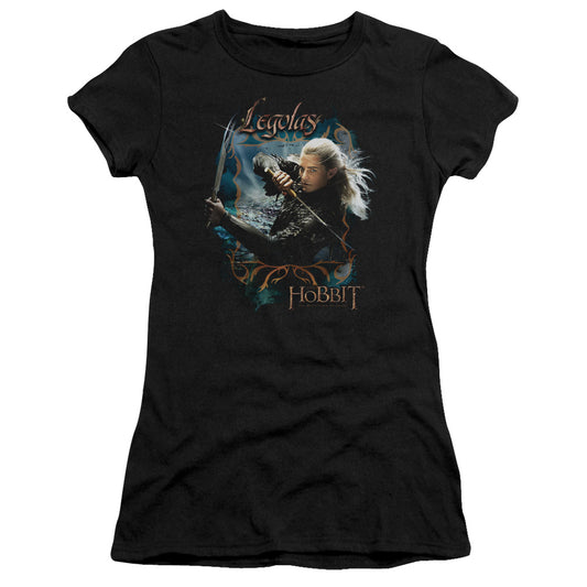 The Hobbit Knives Junior Sheer Cap Sleeve Womens T Shirt Black