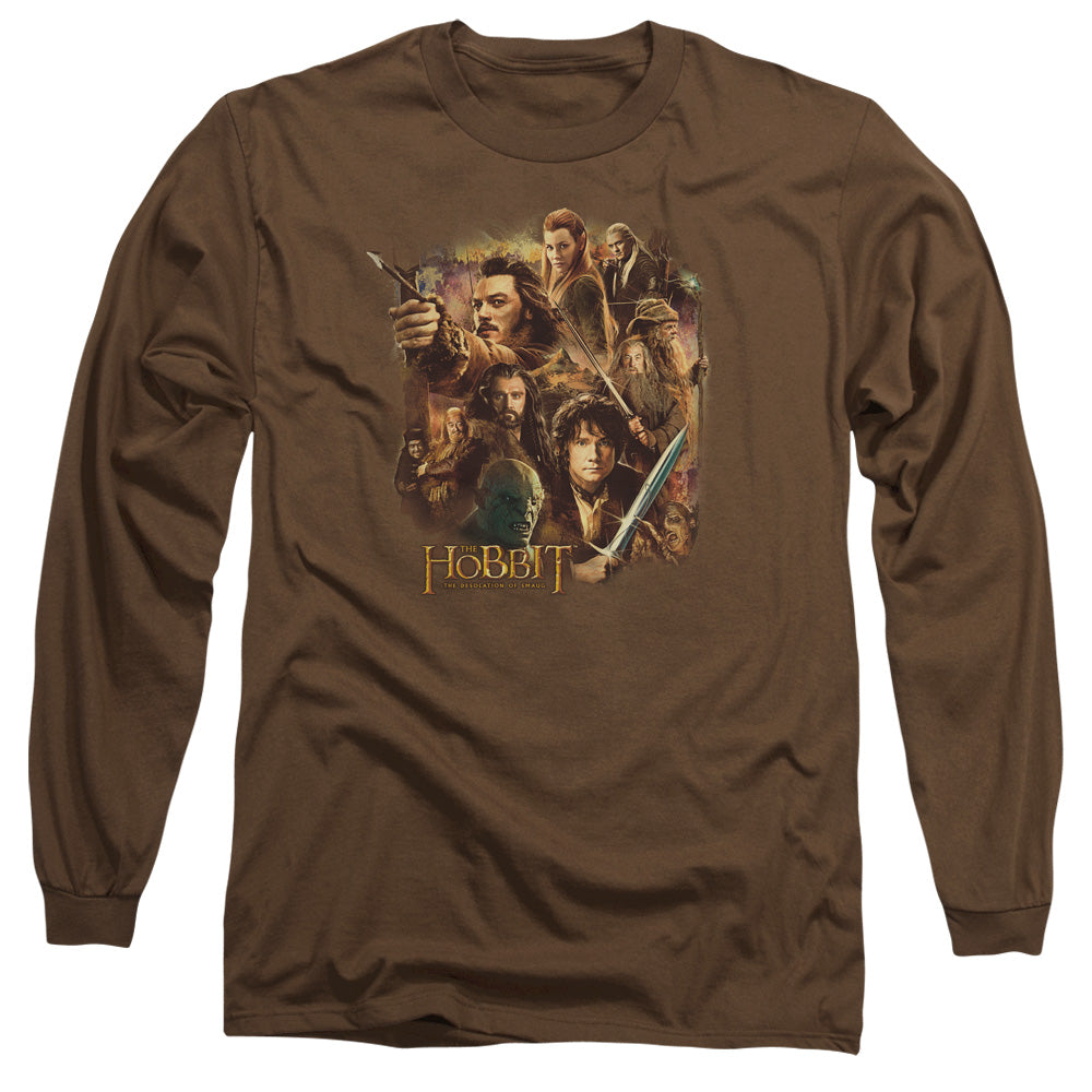 The Hobbit Middle Earth Group Mens Long Sleeve Shirt Coffee