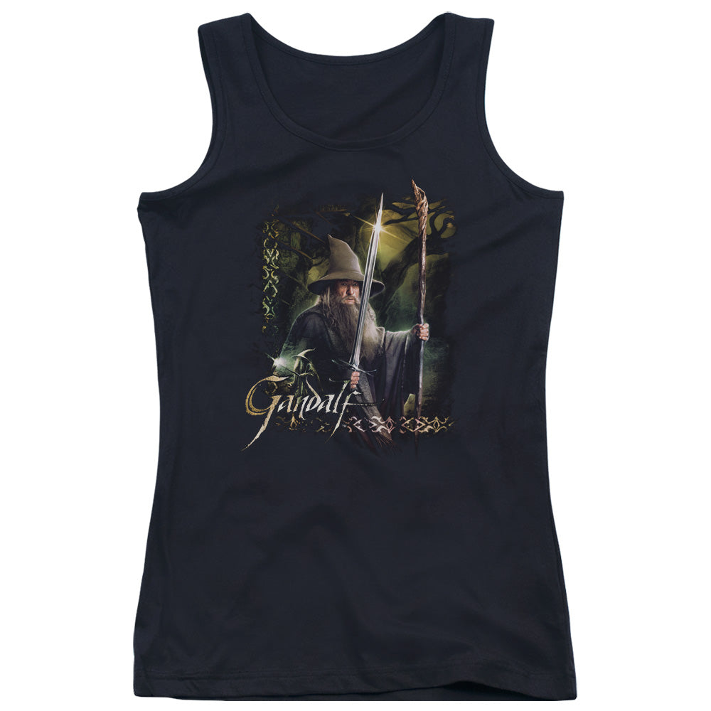 The Hobbit Sword and Staff Womens Tank Top Shirt Black