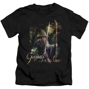 The Hobbit Sword and Staff Juvenile Kids Youth T Shirt Black