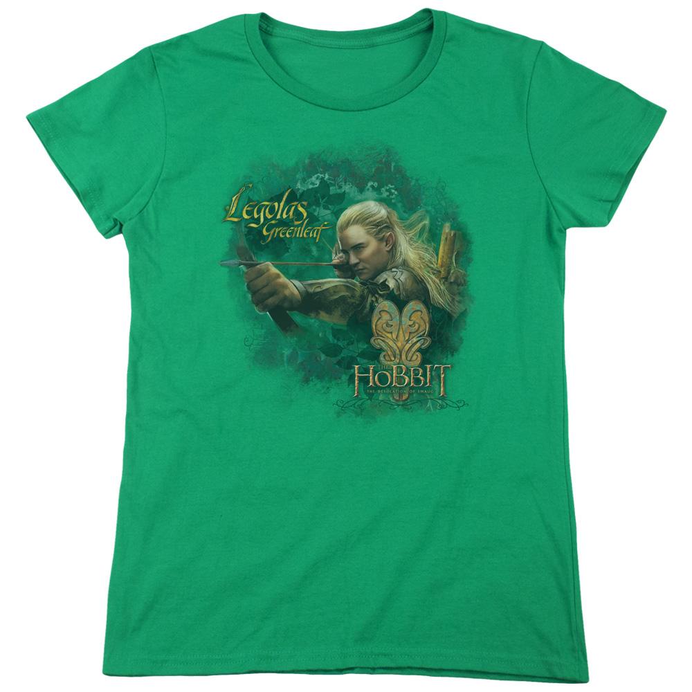 The Hobbit Greenleaf Womens T Shirt Kelly Green