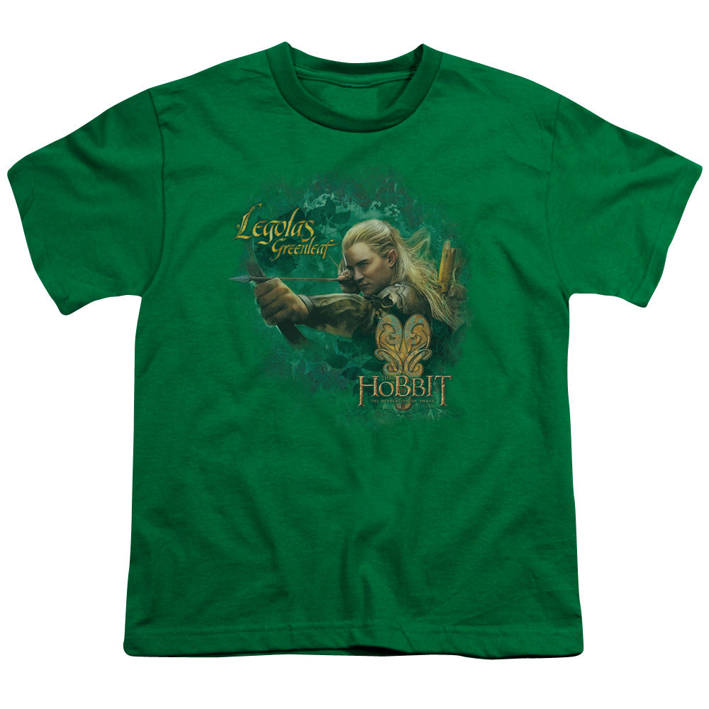 The Hobbit Greenleaf Kids Youth T Shirt Kelly Green