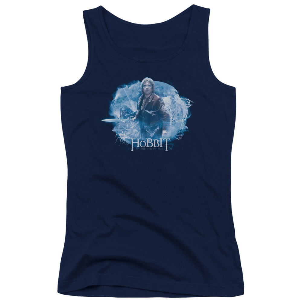 The Hobbit Tangled Web Womens Tank Top Shirt Navy Blue