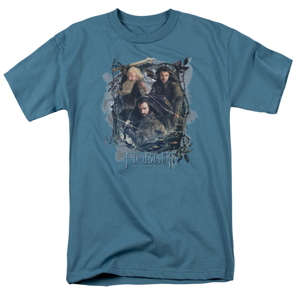 The Hobbit Three Dwarves Mens T Shirt Slate