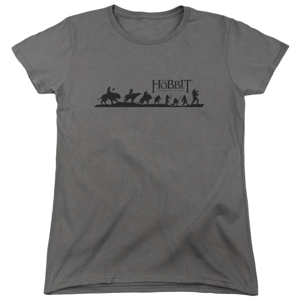 The Hobbit Marching Womens T Shirt Charcoal