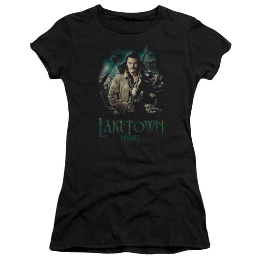 The Hobbit Protector Junior Sheer Cap Sleeve Womens T Shirt Black