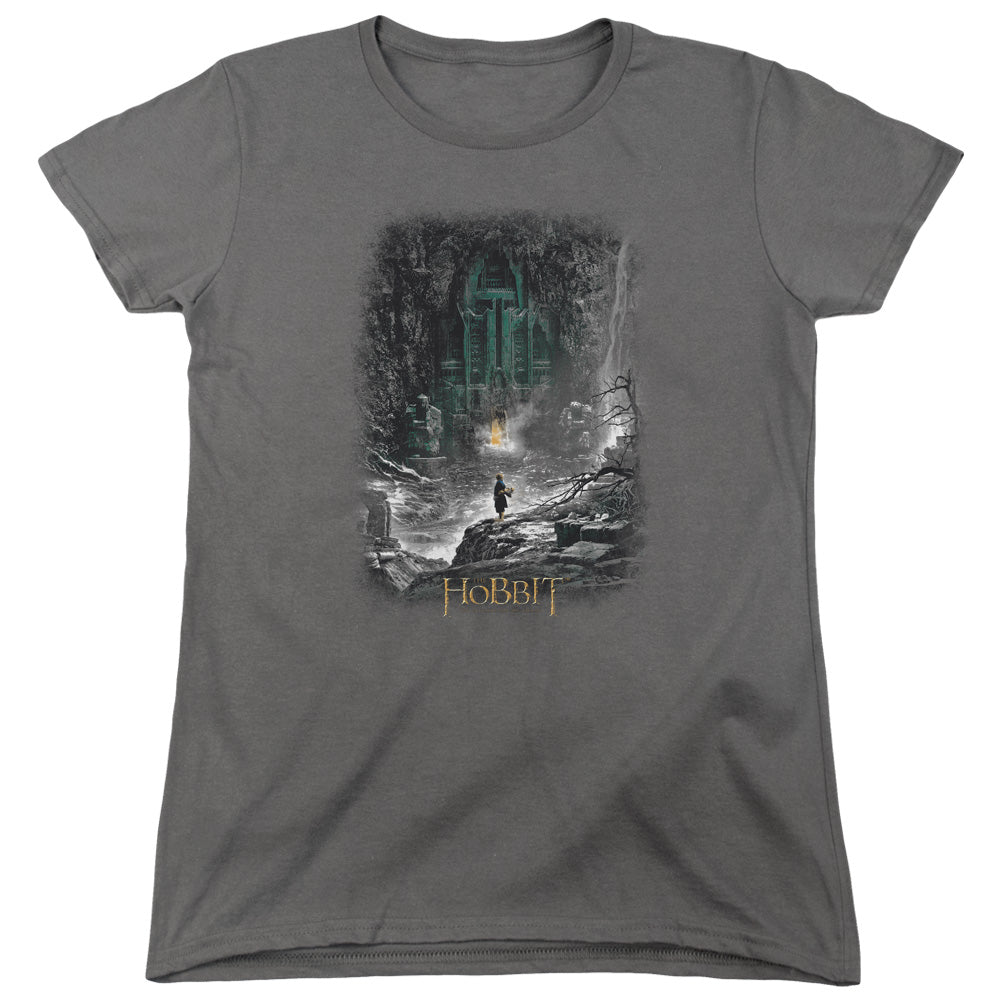 The Hobbit Second Thoughts Womens T Shirt Charcoal