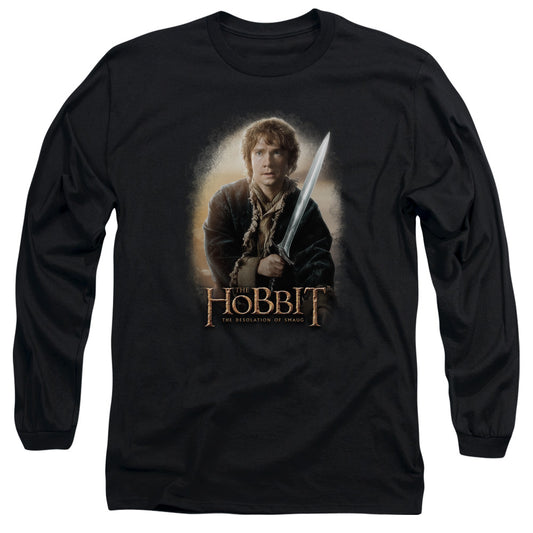 The Hobbit Bilbo and Sting Mens Long Sleeve Shirt Black