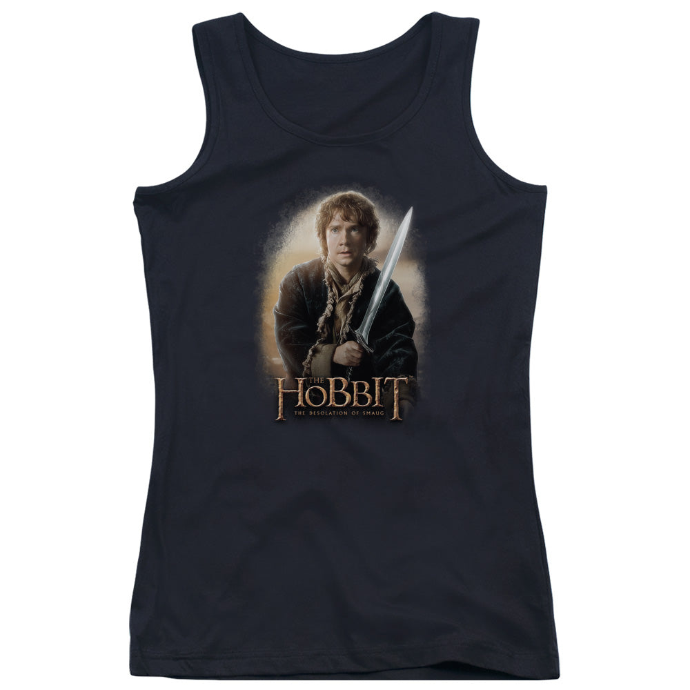 The Hobbit Bilbo and Sting Womens Tank Top Shirt Black