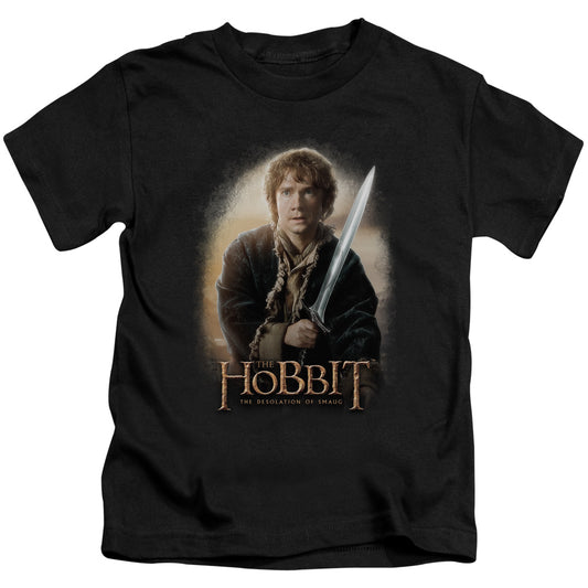 The Hobbit Bilbo and Sting Juvenile Kids Youth T Shirt Black