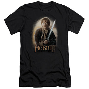 The Hobbit Bilbo and Sting Slim Fit Mens T Shirt Black