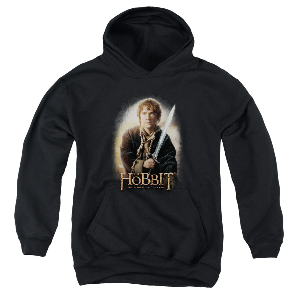 The Hobbit Bilbo and Sting Kids Youth Hoodie Black