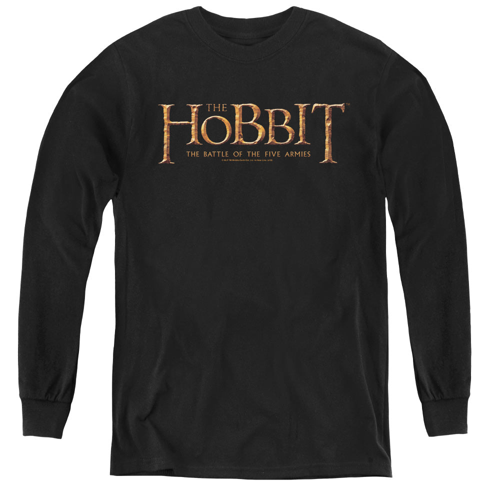 The Hobbit Logo Long Sleeve Kids Youth T Shirt Black