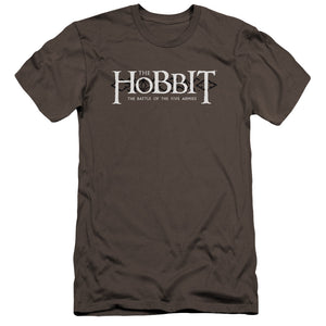 The Hobbit Ornate Logo Premium Bella Canvas Slim Fit Mens T Shirt Charcoal