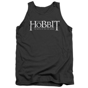 The Hobbit Ornate Logo Mens Tank Top Shirt Charcoal