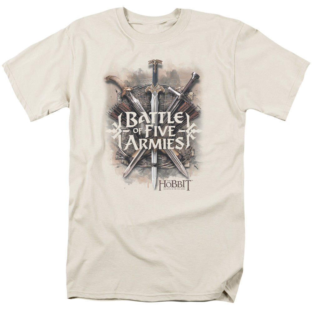 The Hobbit Battle of Armies Mens T Shirt Cream