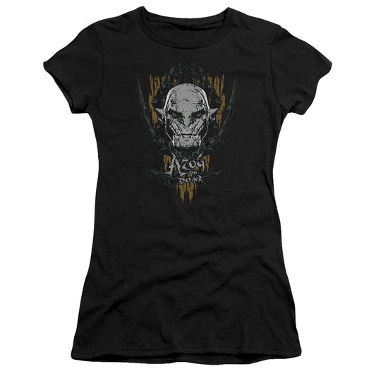 The Hobbit Azog Junior Sheer Cap Sleeve Womens T Shirt Black