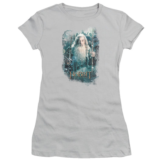 The Hobbit Gandalfs Army Junior Sheer Cap Sleeve Womens T Shirt Silver