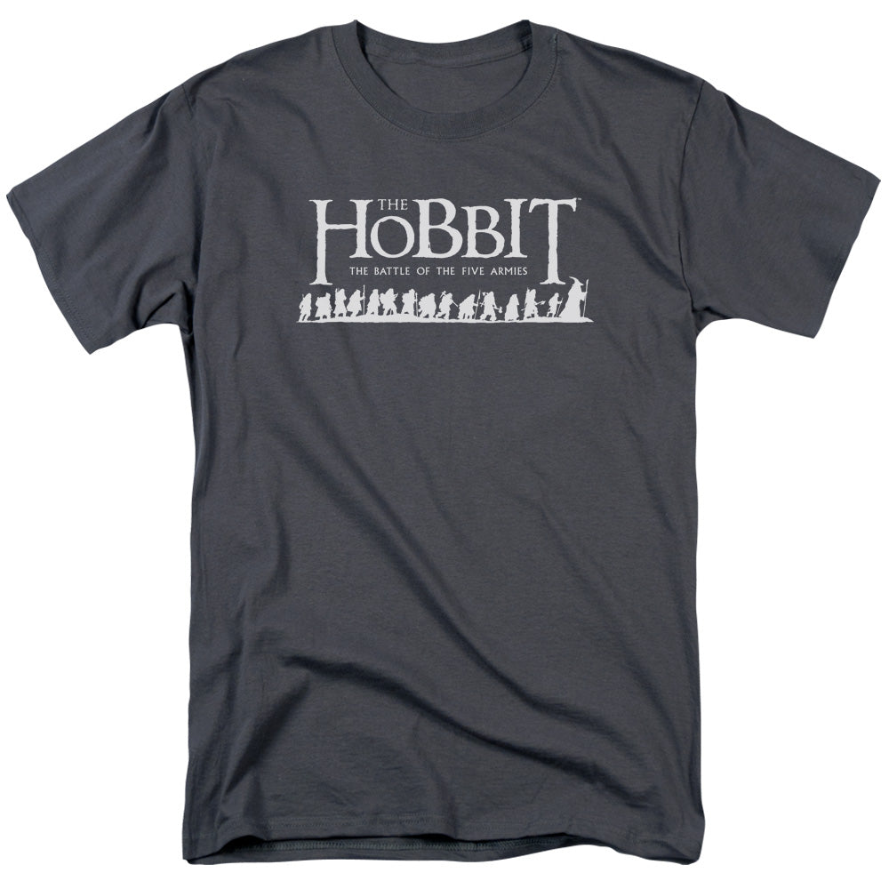 The Hobbit Walking Logo Mens T Shirt Charcoal