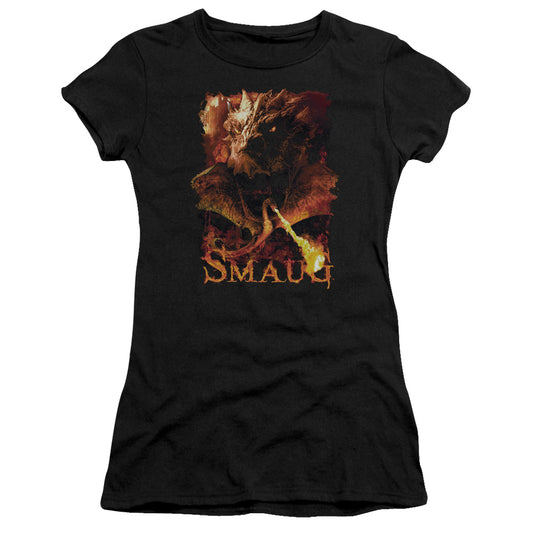 The Hobbit Older Junior Sheer Cap Sleeve Womens T Shirt Black