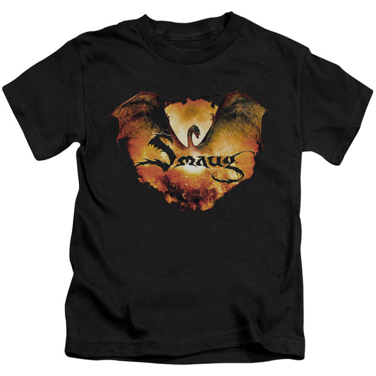 The Hobbit Reign in Flame Juvenile Kids Youth T Shirt Black