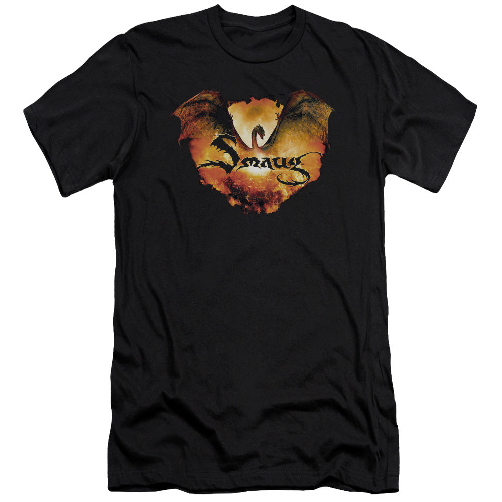 The Hobbit Reign in Flame Slim Fit Mens T Shirt Black