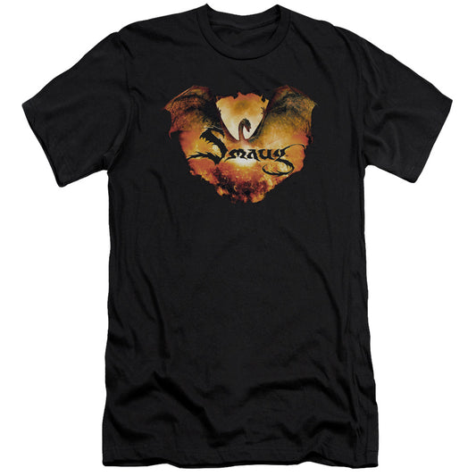 The Hobbit Reign in Flame Slim Fit Mens T Shirt Black