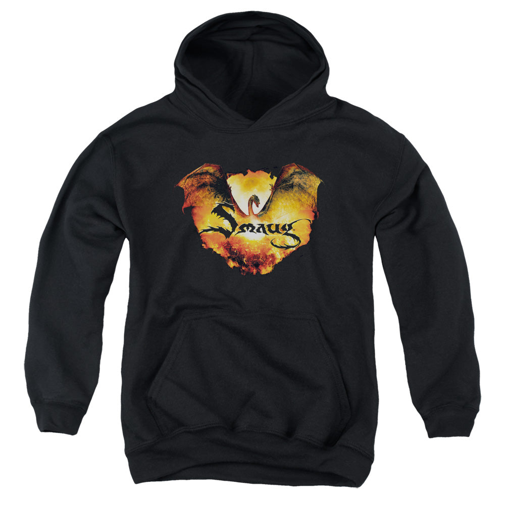 The Hobbit Reign in Flame Kids Youth Hoodie Black