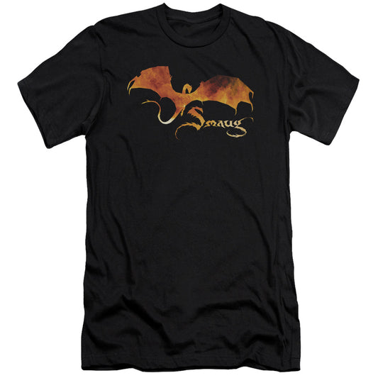 The Hobbit Aug on Fire Premium Bella Canvas Slim Fit Mens T Shirt Black