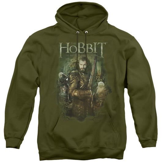 The Hobbit Thorin and Company Mens Hoodie Military Green