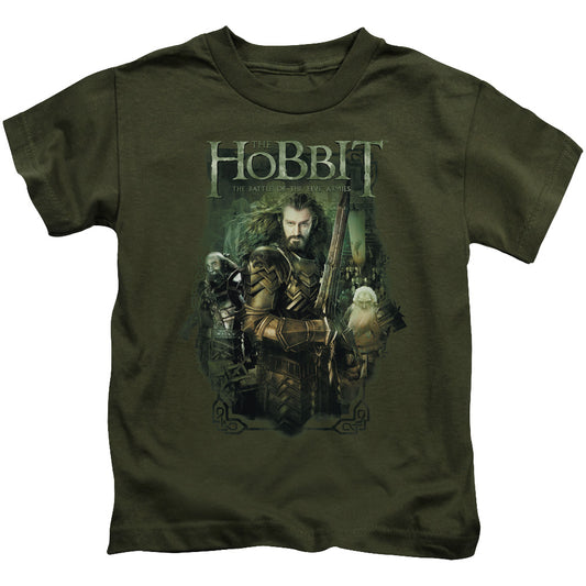 The Hobbit Thorin and Company Juvenile Kids Youth T Shirt Military Green