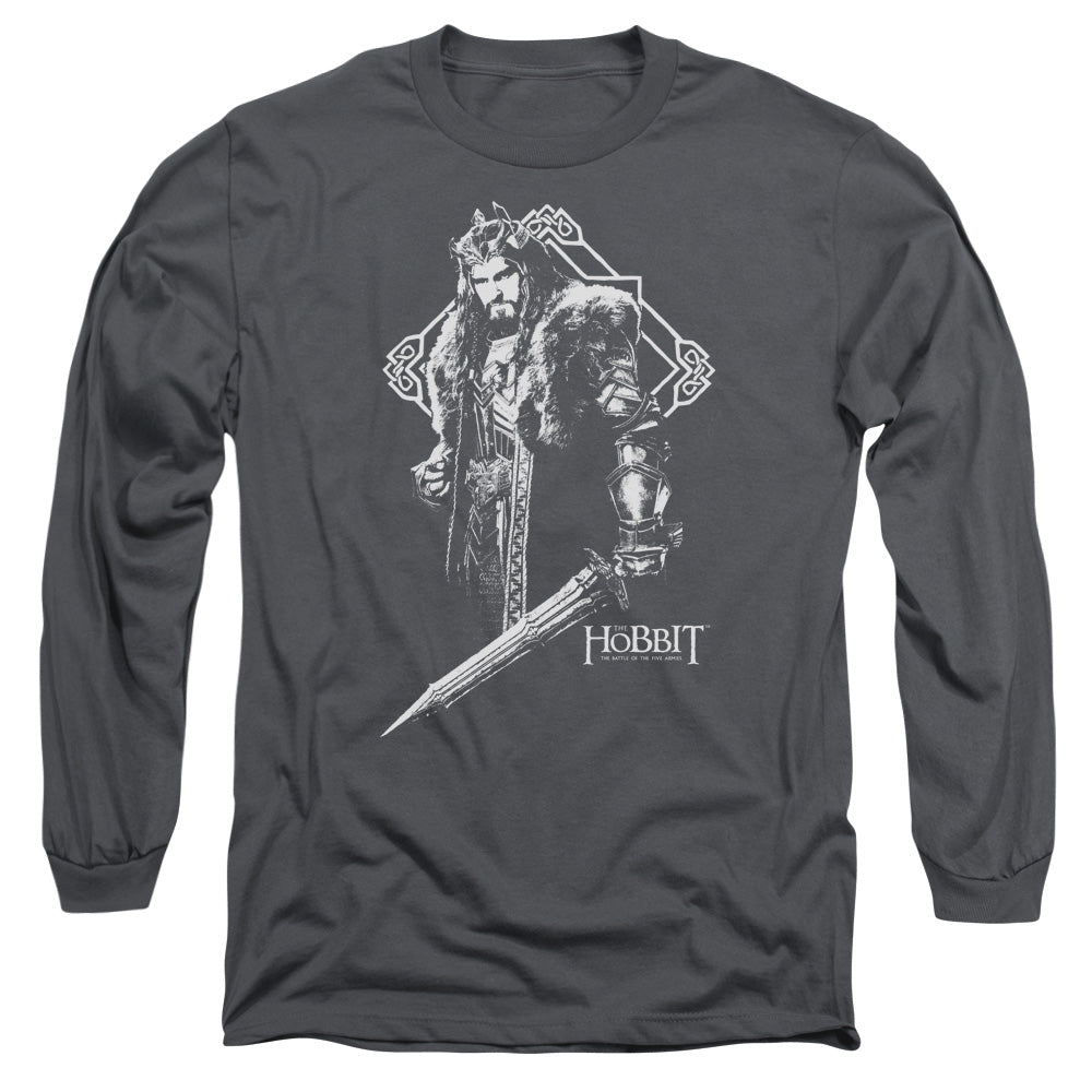 The Hobbit King Thorin Mens Long Sleeve Shirt Charcoal