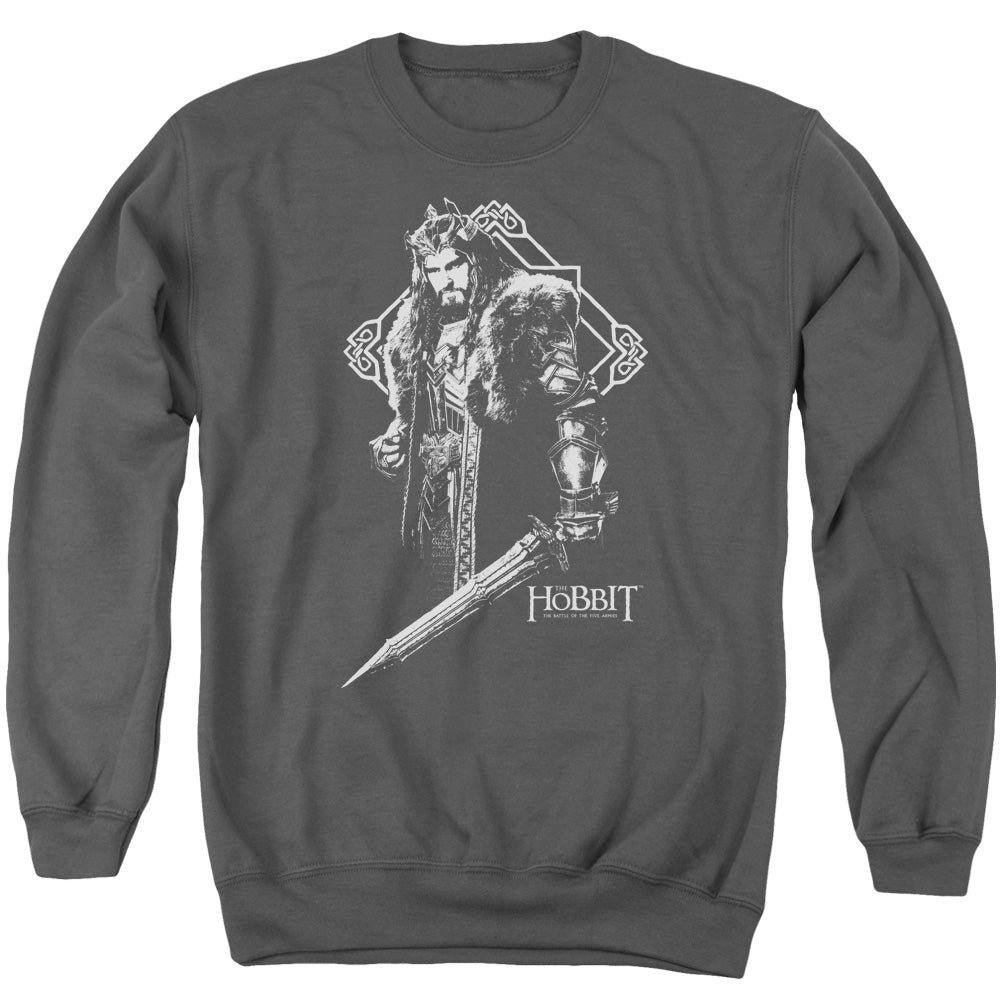 The Hobbit King Thorin Mens Crewneck Sweatshirt Charcoal