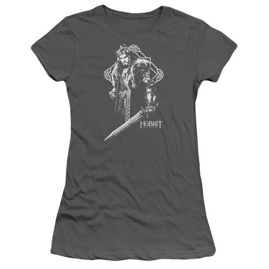 The Hobbit King Thorin Junior Sheer Cap Sleeve Womens T Shirt Charcoal