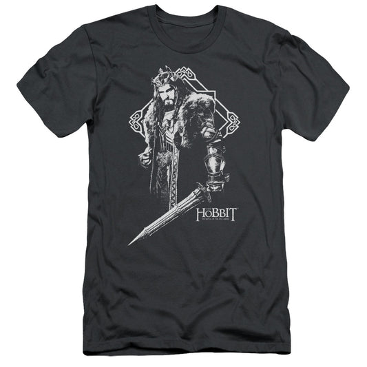 The Hobbit King Thorin Slim Fit Mens T Shirt Charcoal