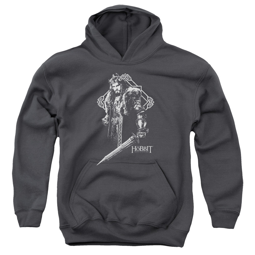 The Hobbit King Thorin Kids Youth Hoodie Charcoal