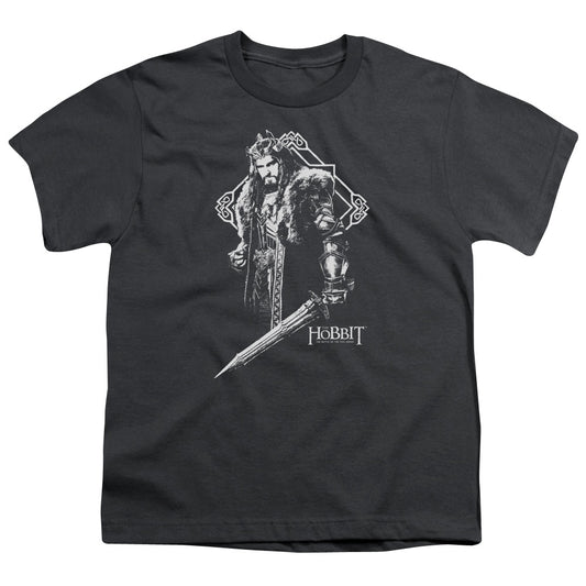 The Hobbit King Thorin Kids Youth T Shirt Charcoal